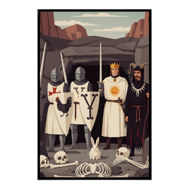 Poster Drôle de parodie de Sir Lancelot et Tim l'Enchante (Devant)