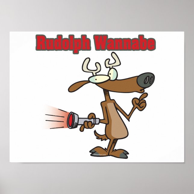Poster drôle de renne wannabe (Devant)