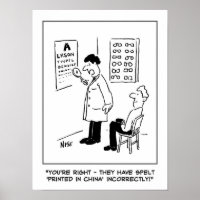 Drôle dessin optimiste a Opticien et Eye-Test