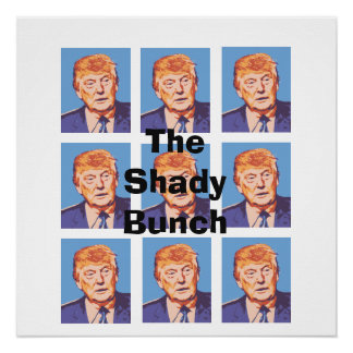 Poster Drôle Donald Trump L'affiche du Bunch Ombré