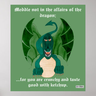Poster drôle Dragon