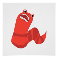 Drôle Drôle Cartoon Worm Mort de Mongolie