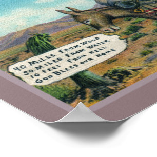 Poster drôle du désert Vintage