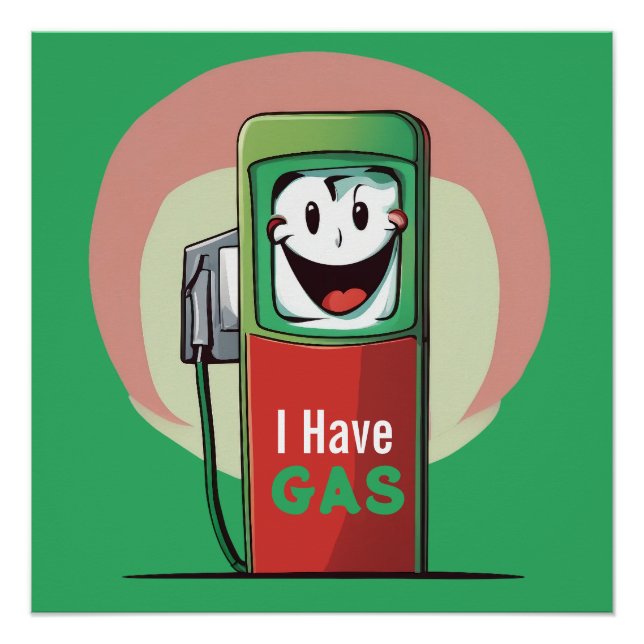 Poster Drôle, j'ai un dessin au gaz (Devant)