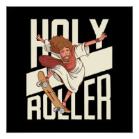 Drôle Jésus patin à roulettes Holy Roller
