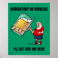 Poster drôle Juste Une Bière
