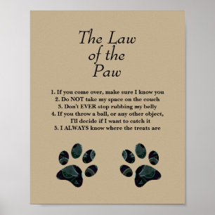 Poster drôle "La Loi du Paw"