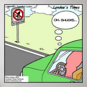 Poster drôle No Squid Zone