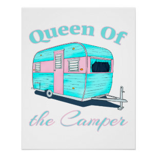 Poster Drôle Reine Du Camper RV