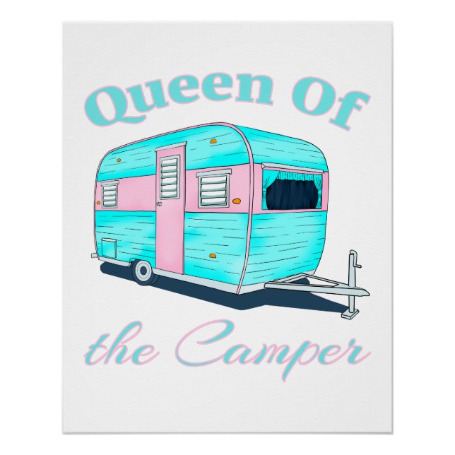 Poster Drôle Reine Du Camper RV (Devant)