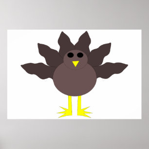 Poster drôle Thanksgiving Turkey