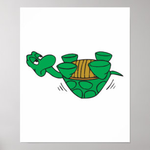 Poster drôles de tortue