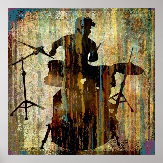 Poster Drummer Streak, Copyright Karen J Williams (Devant)