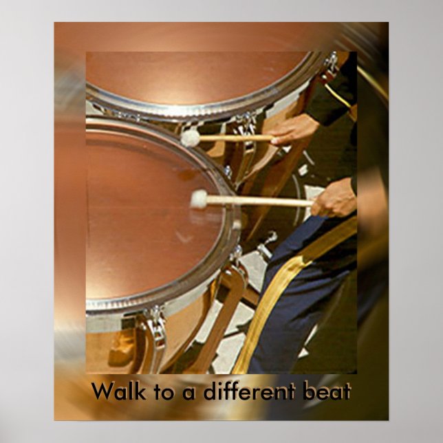 Poster - Drummer Walk to a different beat (ver.2) (Devant)