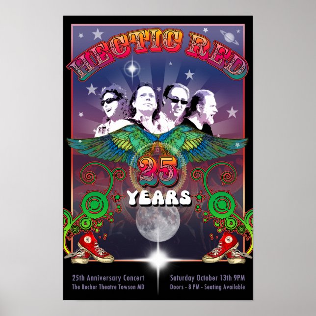 Poster du 25e anniversaire des RH avec concert Dat (Devant)