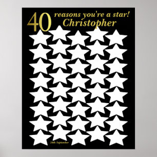 Poster du 40e anniversaire - 40 raisons Vous êtes