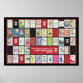 Poster du 40e anniversaire de Durham Savoyards Ltd