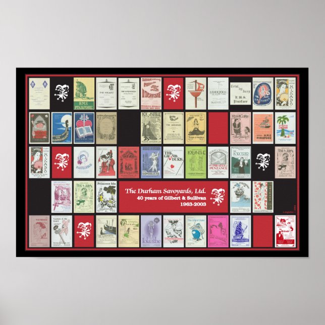 Poster du 40e anniversaire de Durham Savoyards Ltd (Devant)