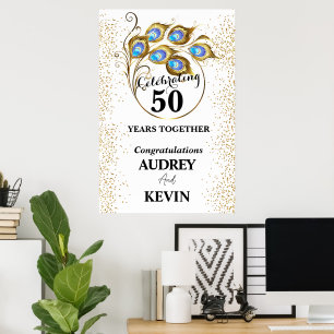 Poster du 50e anniversaire du Mariage Peacock Feat