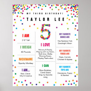 Poster du 5e anniversaire Rainbow Confetti