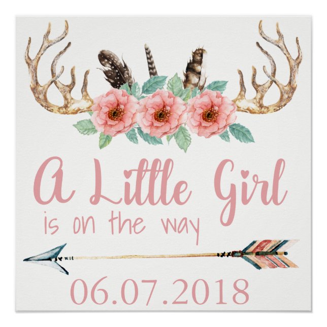 Poster du Baby shower Antler (Devant)