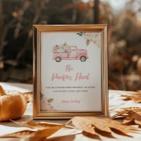 Poster du Baby shower Automne chasse Pacifique
