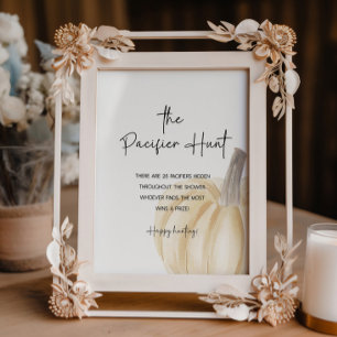 Poster du Baby shower Automne chasse Pacifique