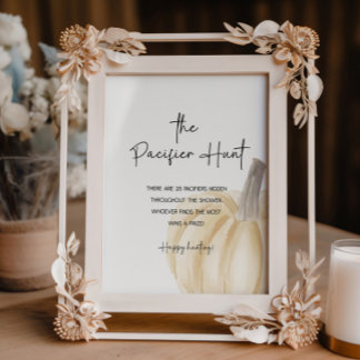 Poster du Baby shower Automne chasse Pacifique
