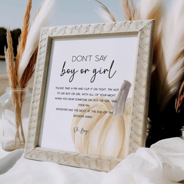 Poster du Baby shower Citrouille d'automne (Créateur téléchargé)