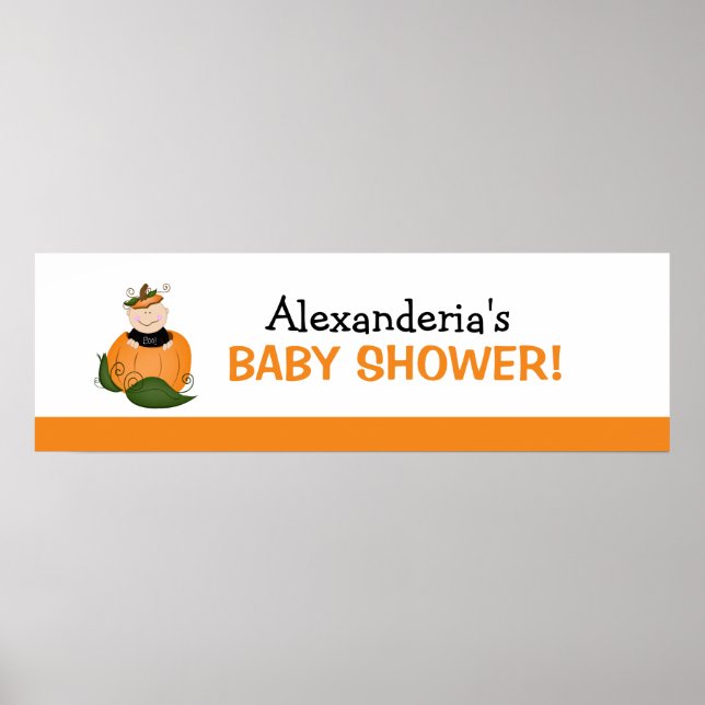 Poster du Baby shower Citrouille Lil Imprimer (Devant)