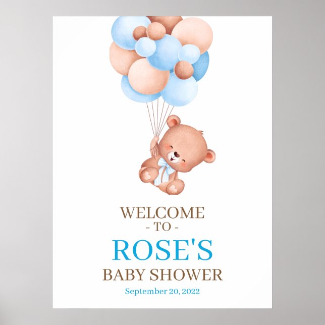 Poster du Baby shower d'accueil Teddy Bear (Devant)