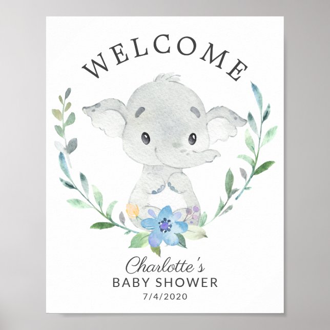 Poster du Baby shower de bienvenue de Sweet Elepha (Devant)
