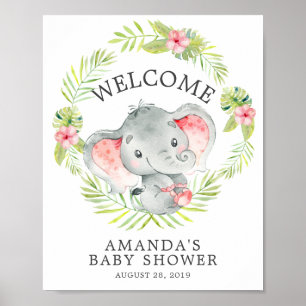Poster du Baby shower de bienvenue de Sweet Jungle
