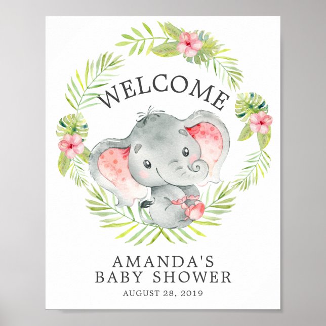 Poster du Baby shower de bienvenue de Sweet Jungle (Devant)