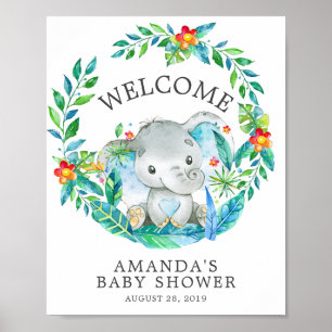 Poster du Baby shower de bienvenue de Sweet Jungle