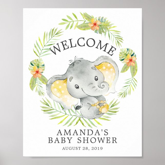 Poster du Baby shower de bienvenue de Sweet Jungle (Devant)