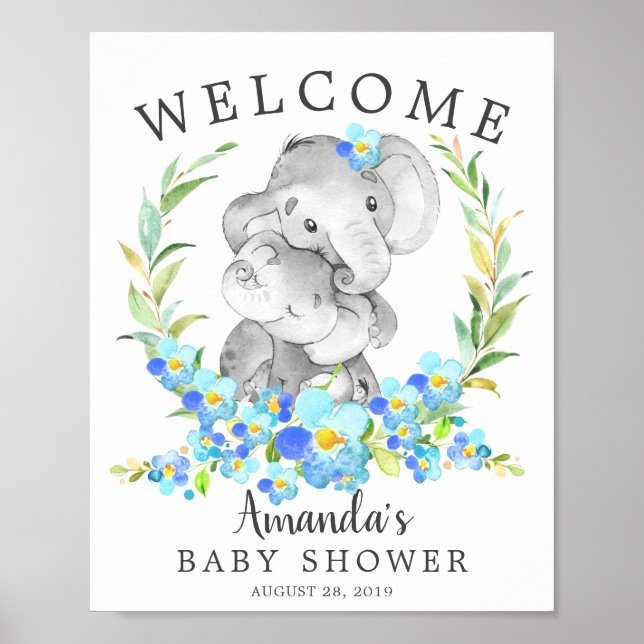 Poster du Baby shower de bienvenue Maman & Baby El (Devant)