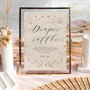 Poster du Baby shower de  de  de papier Fleur sauv