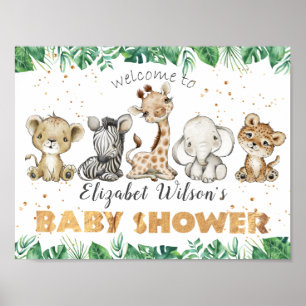 Poster du Baby shower Jungle Safari