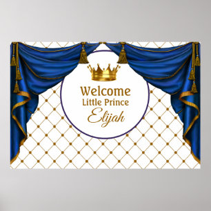 Poster du Baby shower Prince Anniversaire Little P