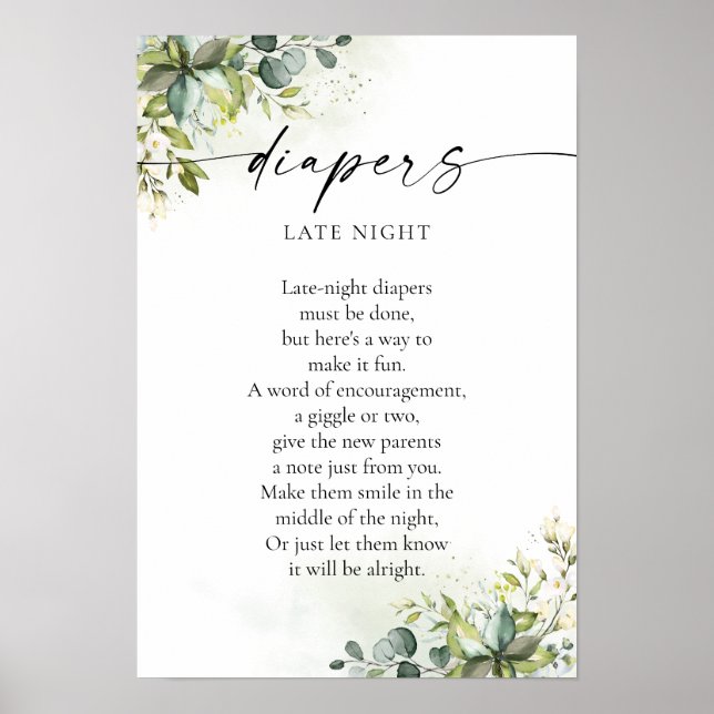 Poster du Baby shower verdoyant (Devant)