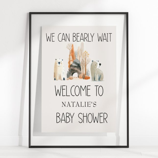 Poster du Baby shower Zoo Safari Nursery Animaux (Créateur téléchargé)