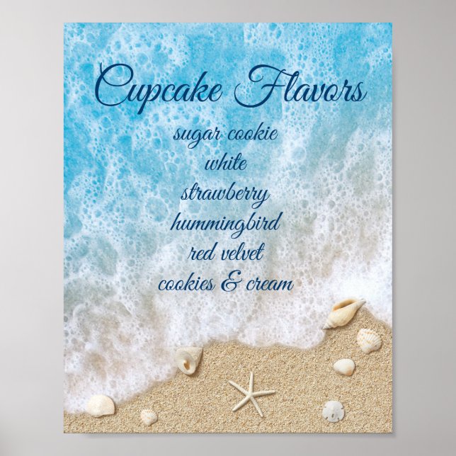 Poster du bar Dessert Blue Beach Waves (Devant)