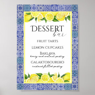 Poster du bar Grecian Blue et Lemon Dessert