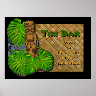Poster du bar Hawaiian Tiki