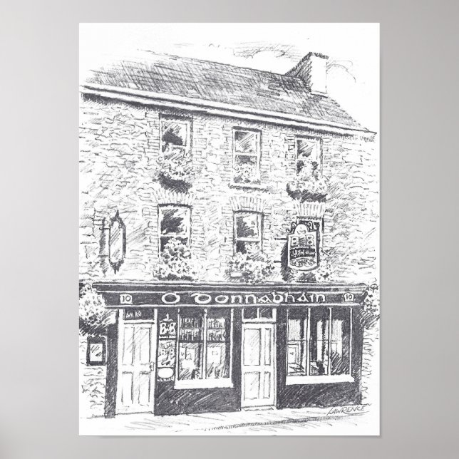 Poster du bar irlandais O Donnabhain (Devant)