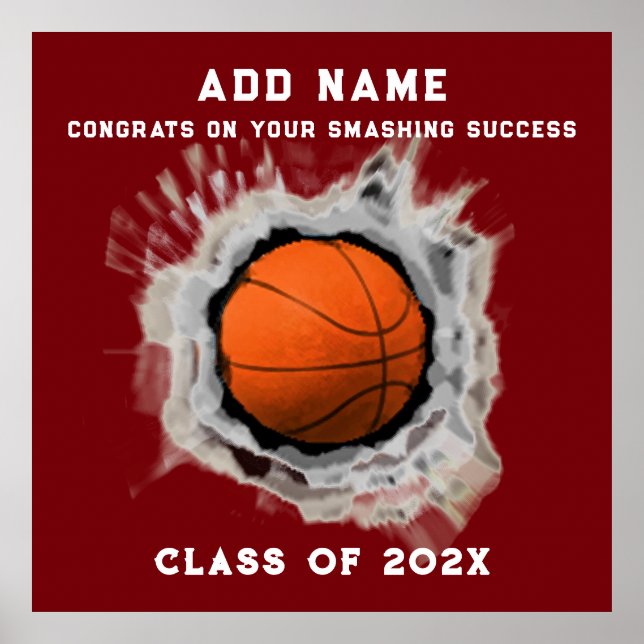 Poster du Basketball Senior Graduation Congrats (Devant)