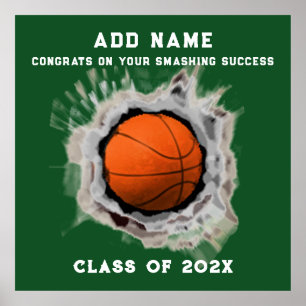 Poster du Basketball Senior Graduation Congrats