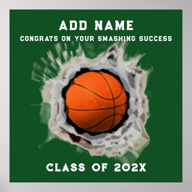 Poster du Basketball Senior Graduation Congrats (Devant)