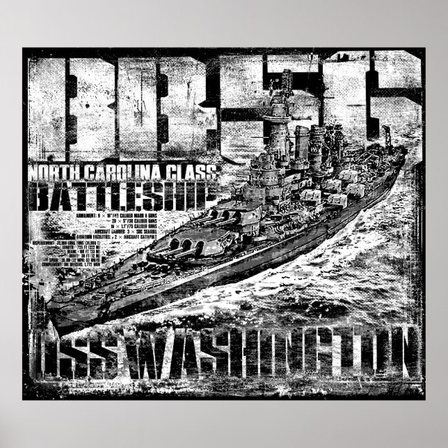 Poster du Battleship Washington (Devant)